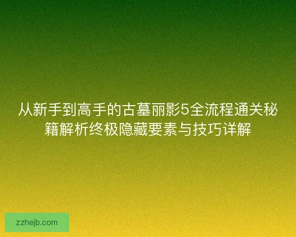 从新手到高手的古墓丽影5全流程通关秘籍解析终极隐藏要素与技巧详解 从新手到高手的古墓丽影5全流程通关秘籍解析终极隐藏要素与技巧详解